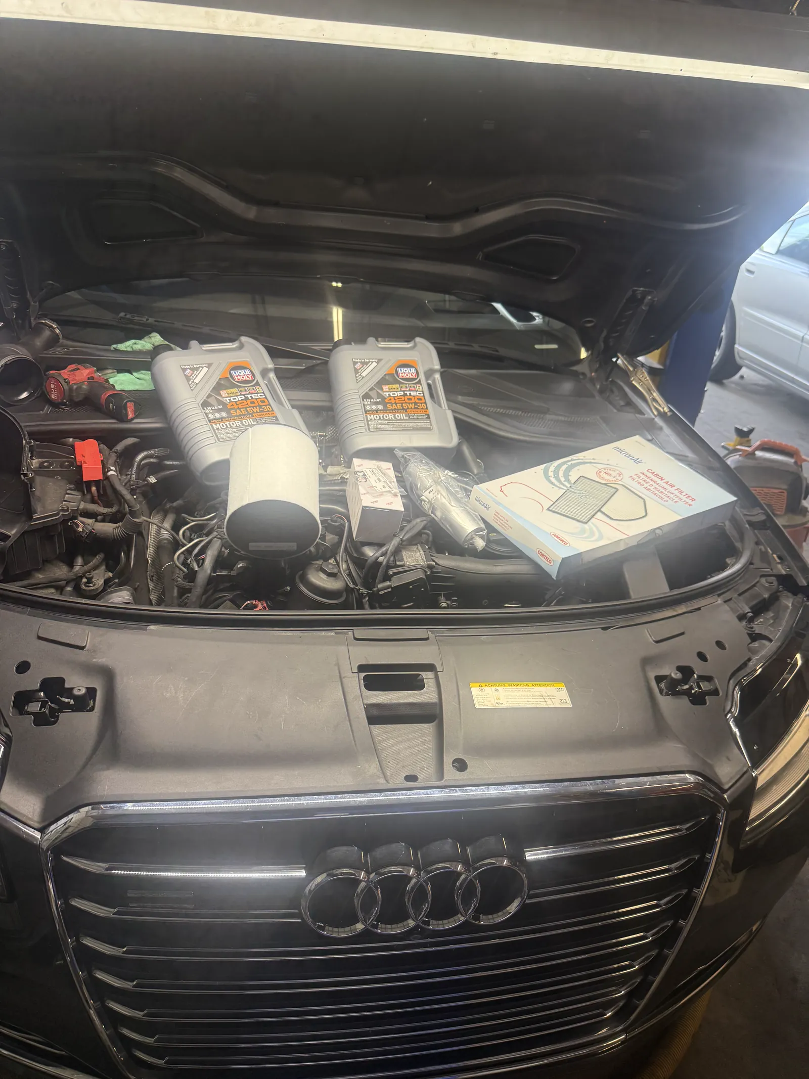 Repair work at Mentor Auto Service on Nolensville Pike.