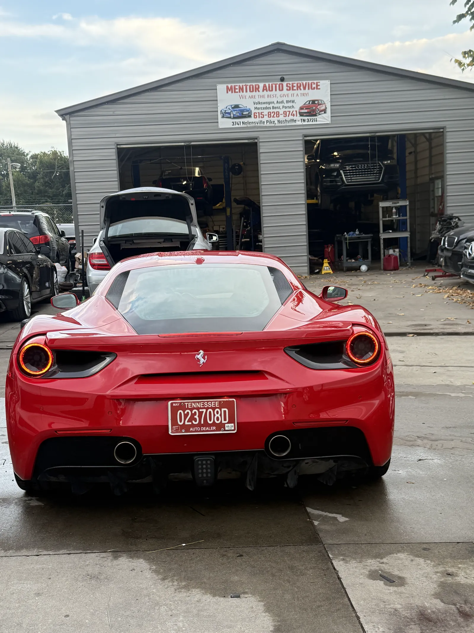 Vehicle service at Mentor Auto Service in Nashville.