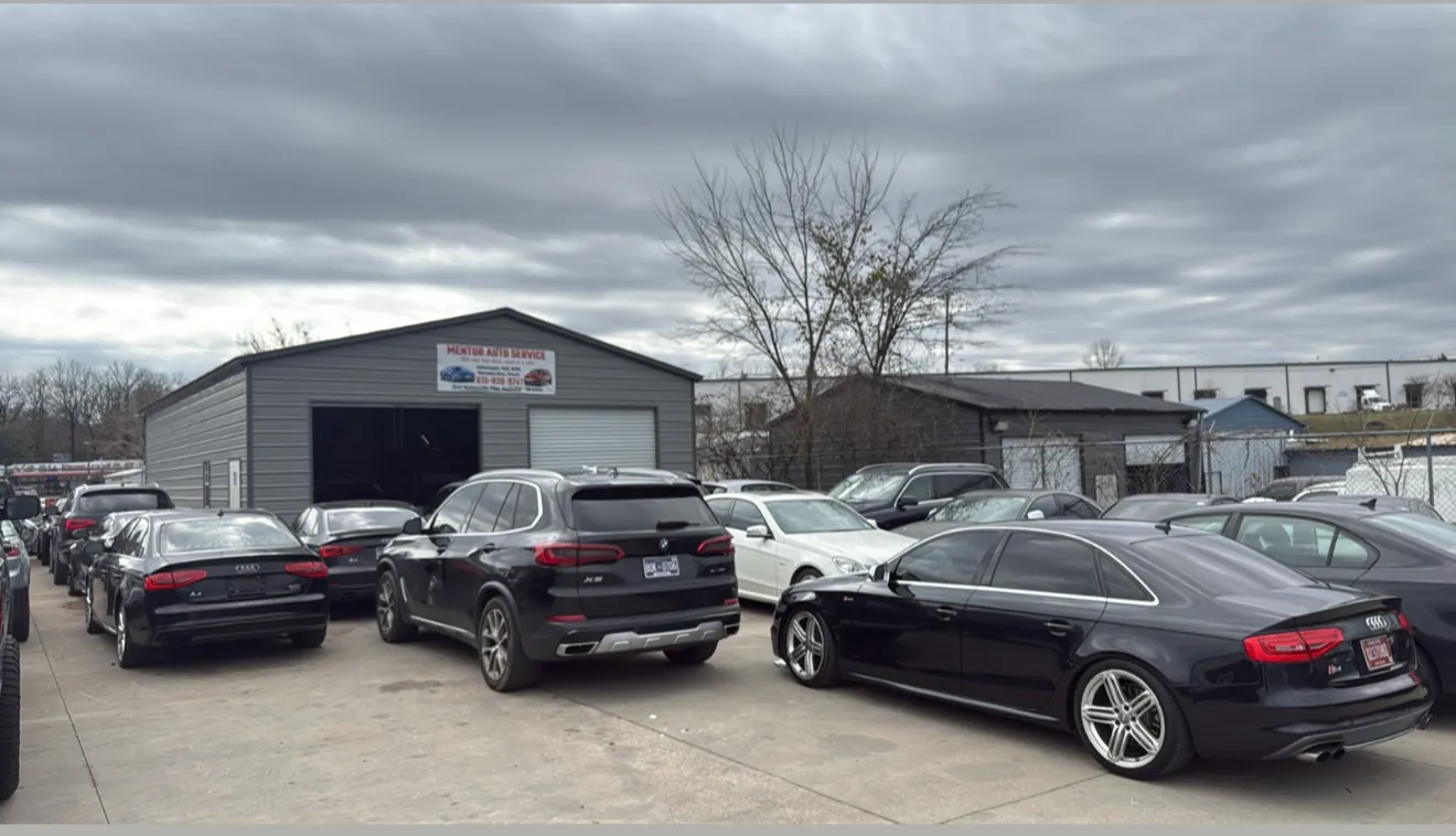 European vehicle in for service at Mentor Auto Service.