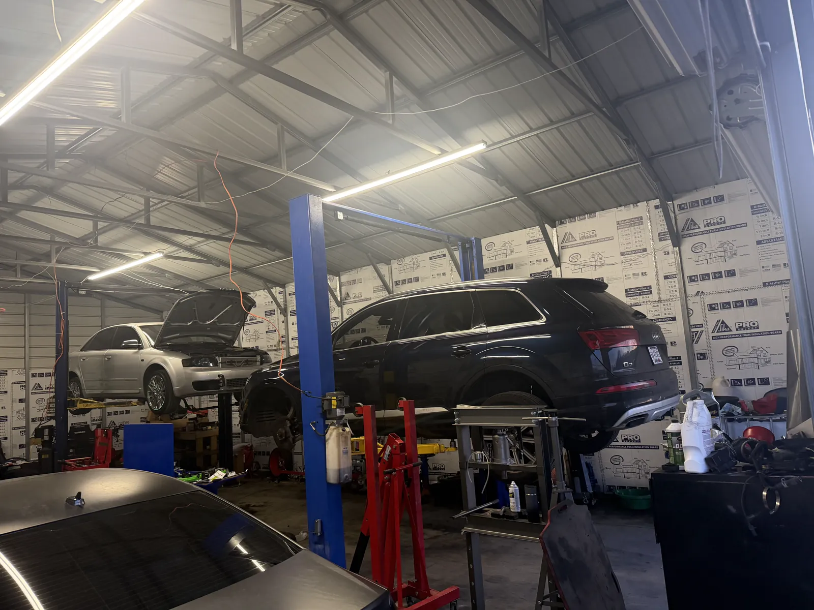Customer vehicle in for diagnostics at Mentor Auto Service.